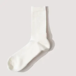 Socks|Anonymous Ism Cupro Wool Pile Half - White