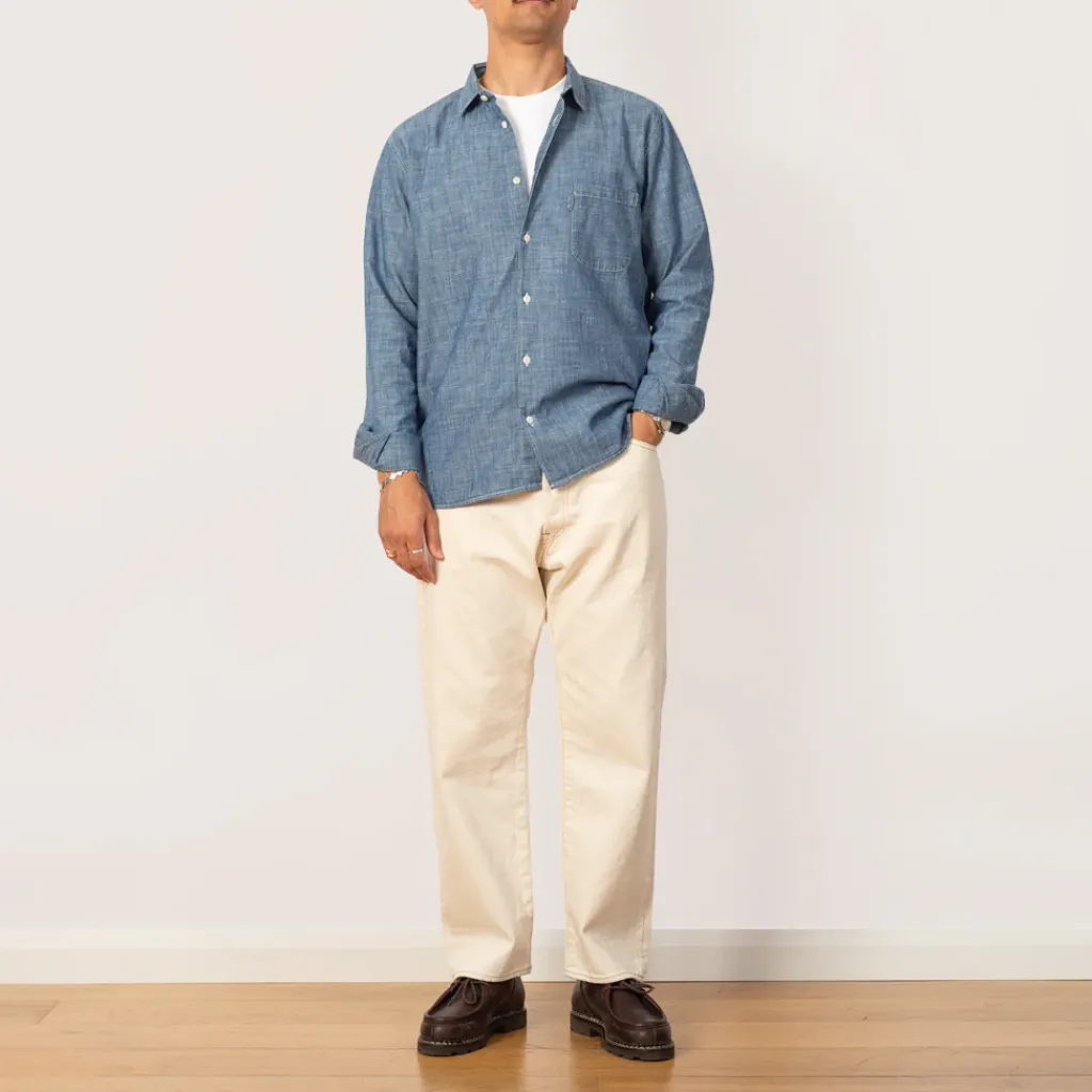 Shirts|You Must Create Curtis Light Chambray Shirt - Light Indigo