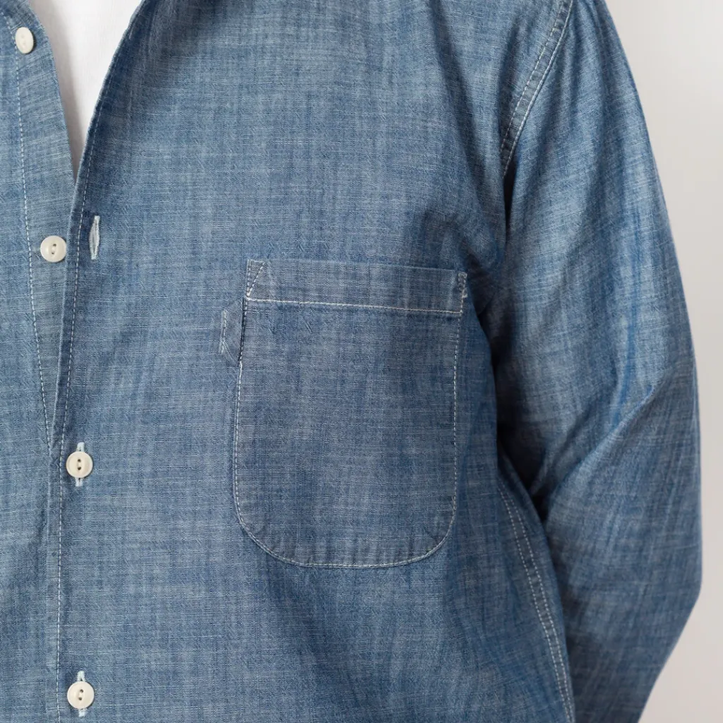 Shirts|You Must Create Curtis Light Chambray Shirt - Light Indigo