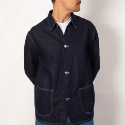 Jackets|Hatski Denim Coverall Jacket - Indigo