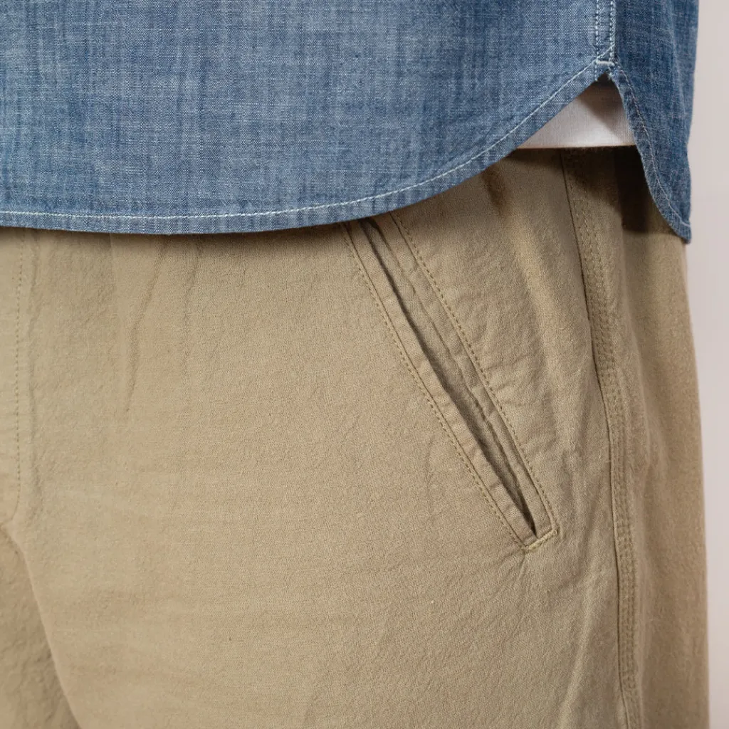 Trousers|Folk Drawcord Assembly Pant - Sage Cotton Linen