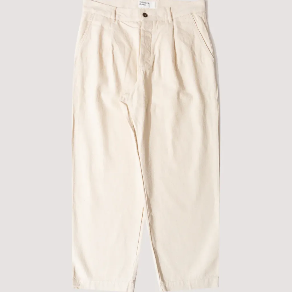 Trousers|Universal Works Duke Pant - Ecru