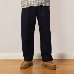 Trousers|Danton Easy Straight Pants - Navy