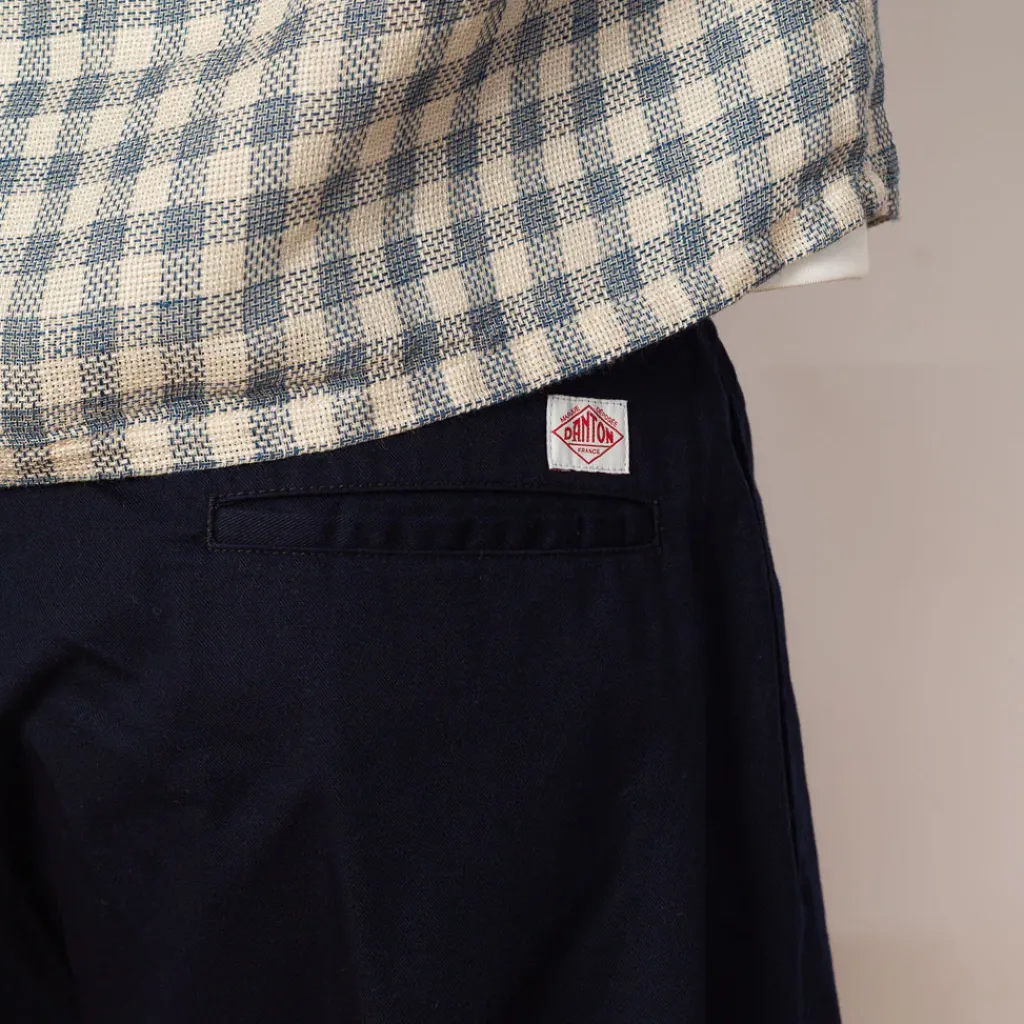 Trousers|Danton Easy Straight Pants - Navy