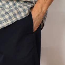 Trousers|Danton Easy Straight Pants - Navy