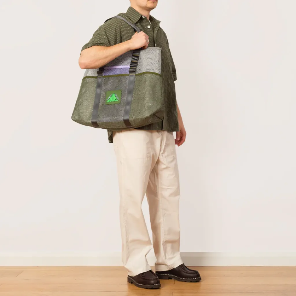 Bags|Brain Dead Equipment Mesh Tote Bag - White Multi