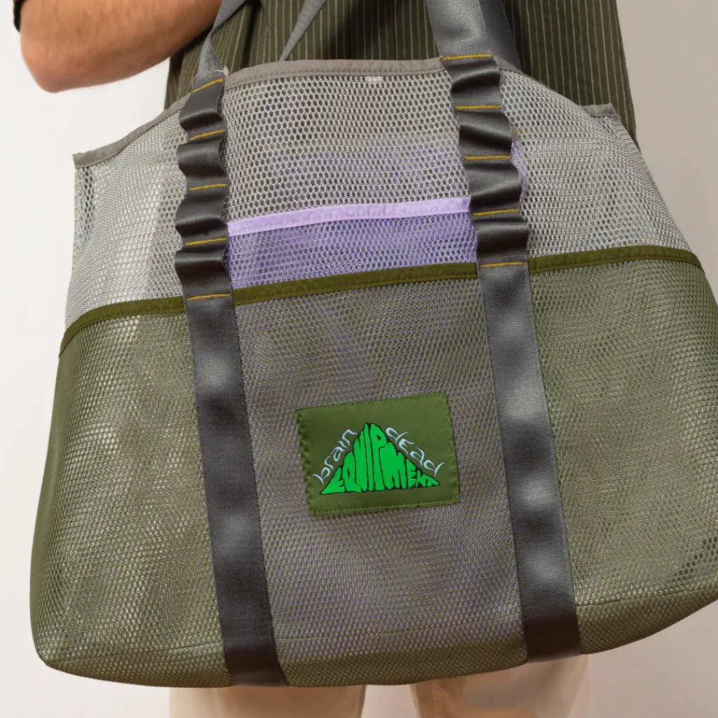 Bags|Brain Dead Equipment Mesh Tote Bag - White Multi