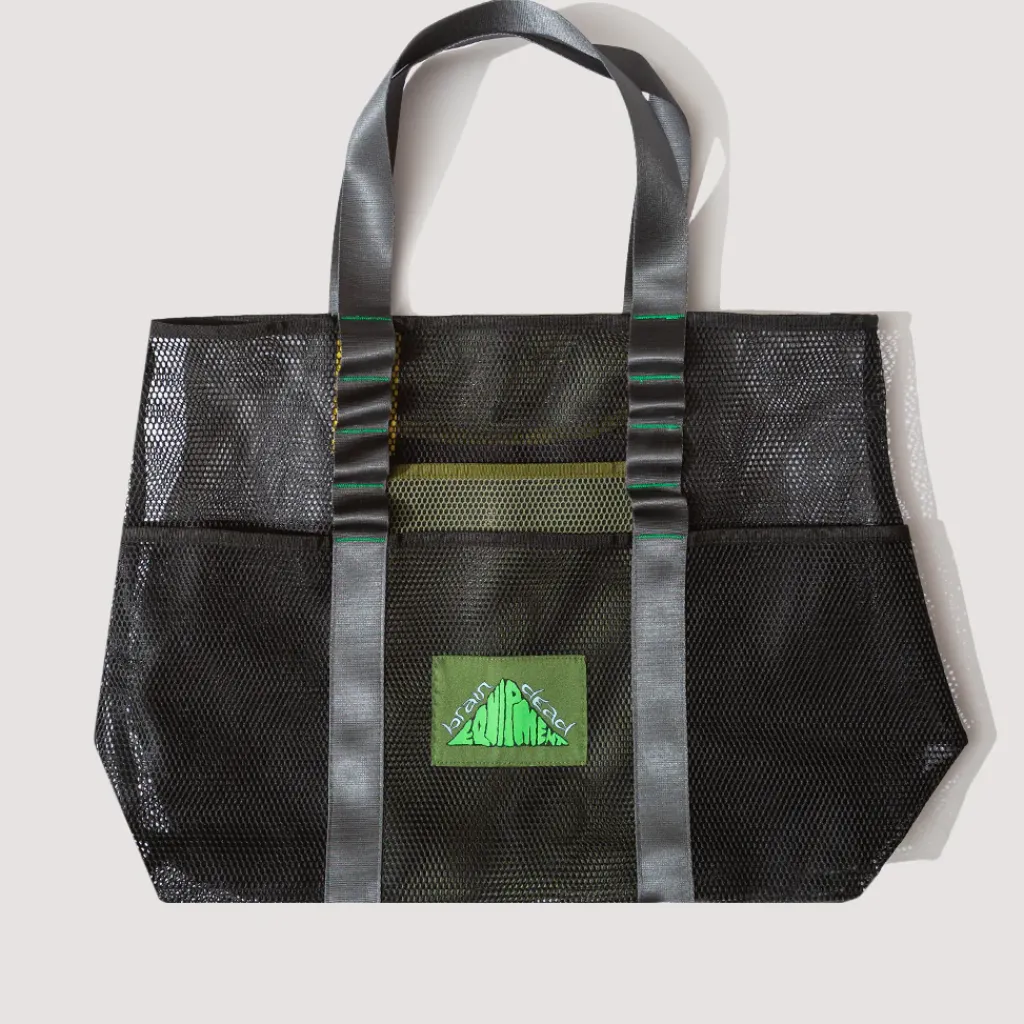 Bags|Brain Dead Equipment Mesh Tote Bag - Black Multi