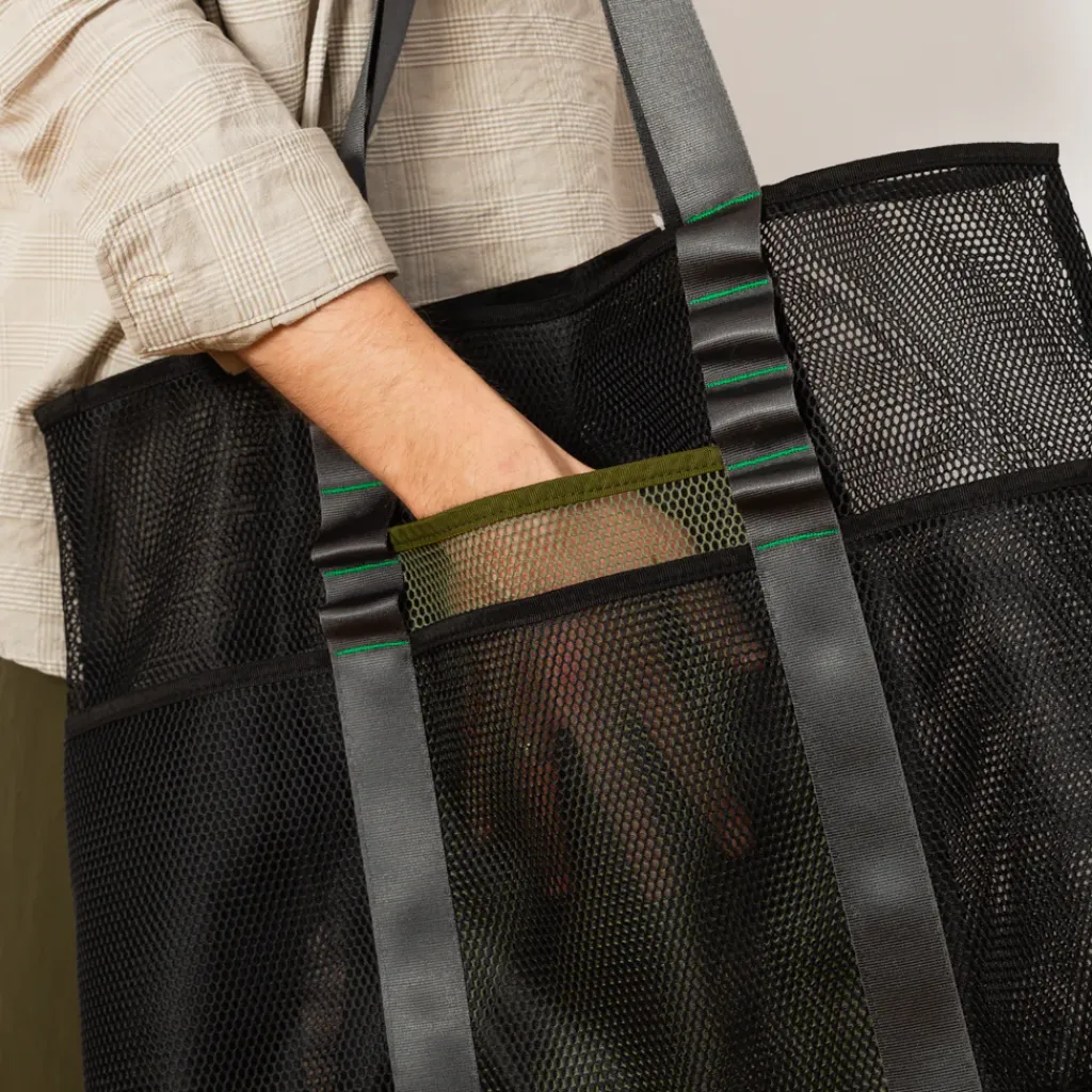Bags|Brain Dead Equipment Mesh Tote Bag - Black Multi