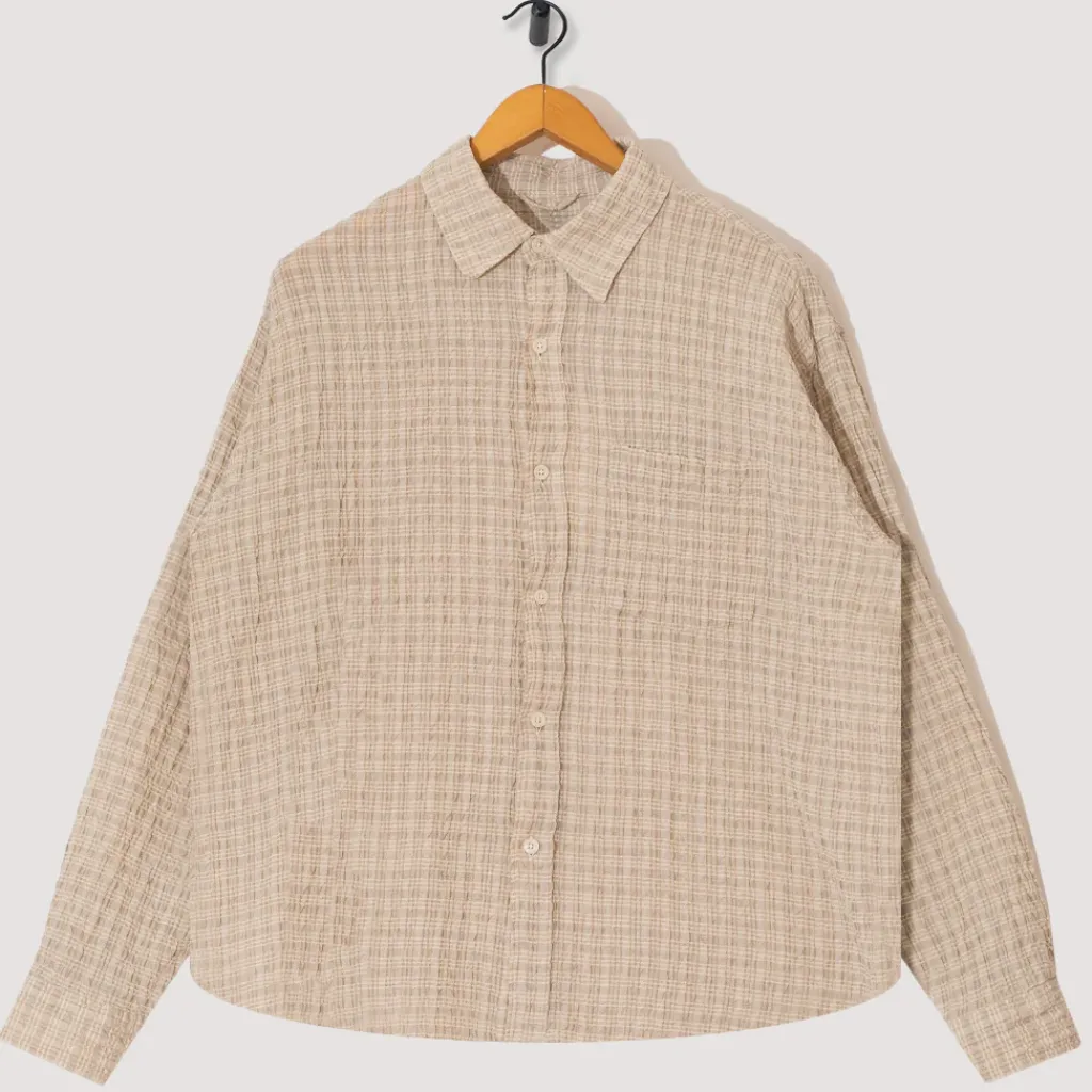 Shirts|Mfpen Executive Shirt - Beige Structure Check