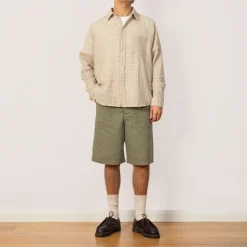 Shirts|Mfpen Executive Shirt - Beige Structure Check