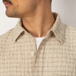 Shirts|Mfpen Executive Shirt - Beige Structure Check