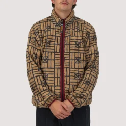 Sweatshirts|Kapital Folk Domino Zip Fleece - Beige