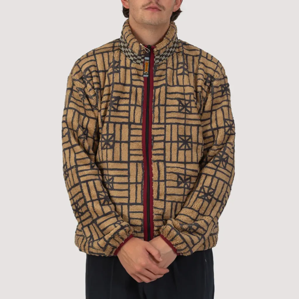 Sweatshirts|Kapital Folk Domino Zip Fleece - Beige