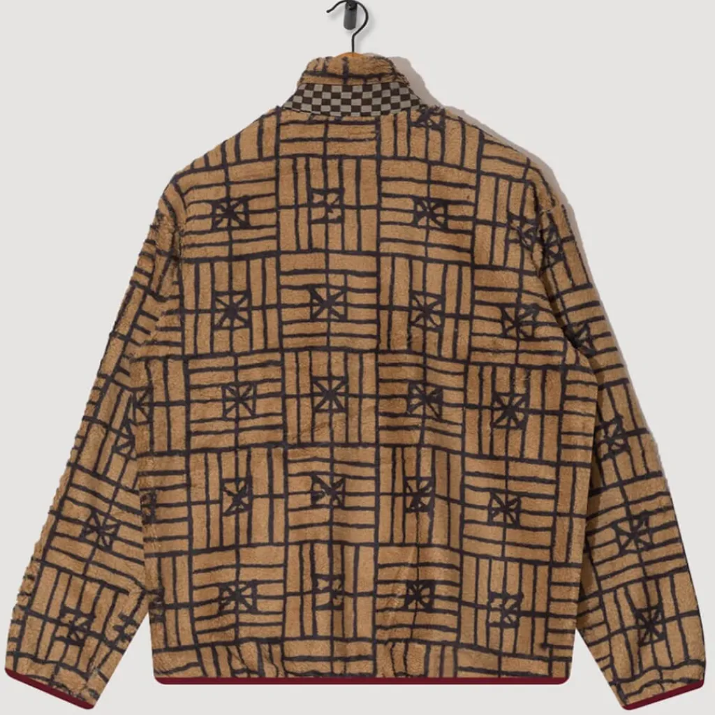Sweatshirts|Kapital Folk Domino Zip Fleece - Beige