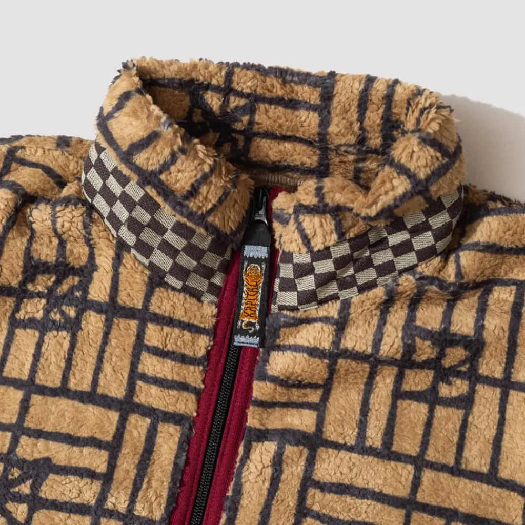 Sweatshirts|Kapital Folk Domino Zip Fleece - Beige