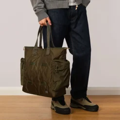 Bags|Porter - Yoshida u0026 Co. Force 2-Way Tote Bag - Olive