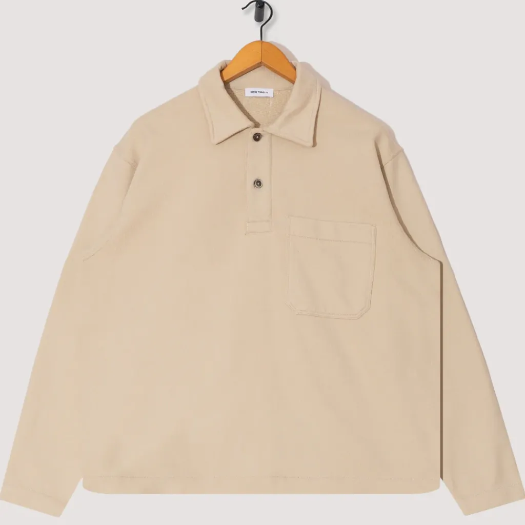 Sweatshirts|Norse Projects Fraser Loopback Polo - Oatmeal