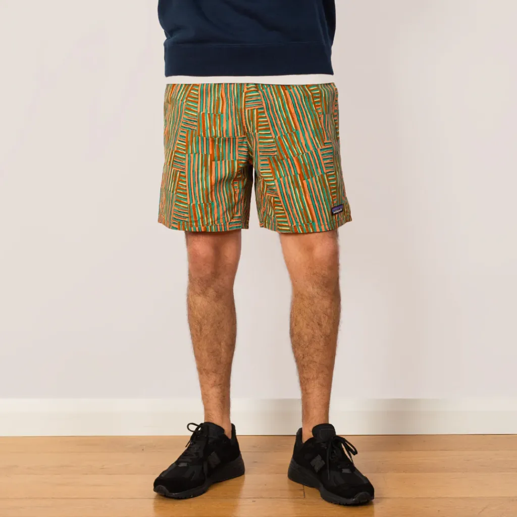 Shorts|Patagonia Funhoggers Shorts - Quilty Fitz Heartleaf Green