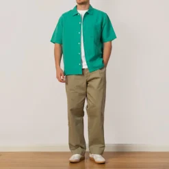 Shirts|Folk Gabe Shirt - Tropical Green