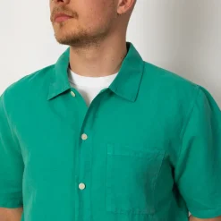 Shirts|Folk Gabe Shirt - Tropical Green