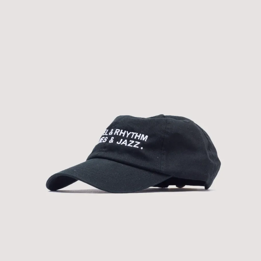 Headwear|Easy Listening Gospel & Rhythm & Blues & Jazz Embroidered Cap - Black