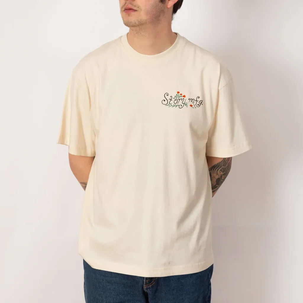 T-Shirts|Story MFG Grateful Tee - Ecru Lesson
