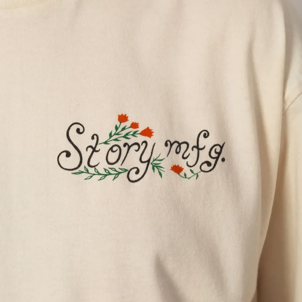 T-Shirts|Story MFG Grateful Tee - Ecru Lesson