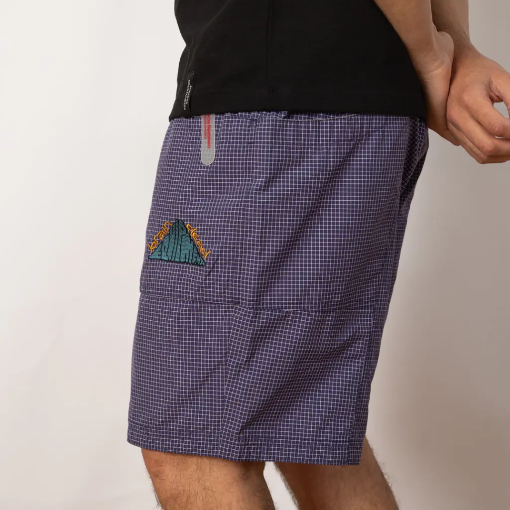Shorts|Brain Dead Gridded Ripstop Utility Short - Blueberry