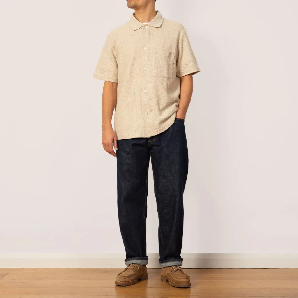 Shirts|Norse Projects Gustav Crochet Jersey Shirt - Oatmeal