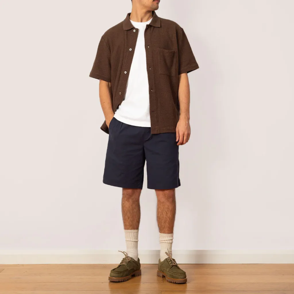Shirts|Norse Projects Gustav Crochet Jersey Shirt - Chestnut