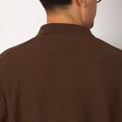 Shirts|Norse Projects Gustav Crochet Jersey Shirt - Chestnut