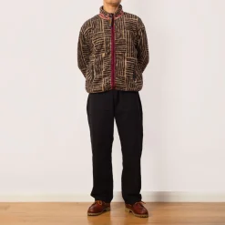 Knitwear|Kapital Hacksaw Block Zip Fleece - Beige