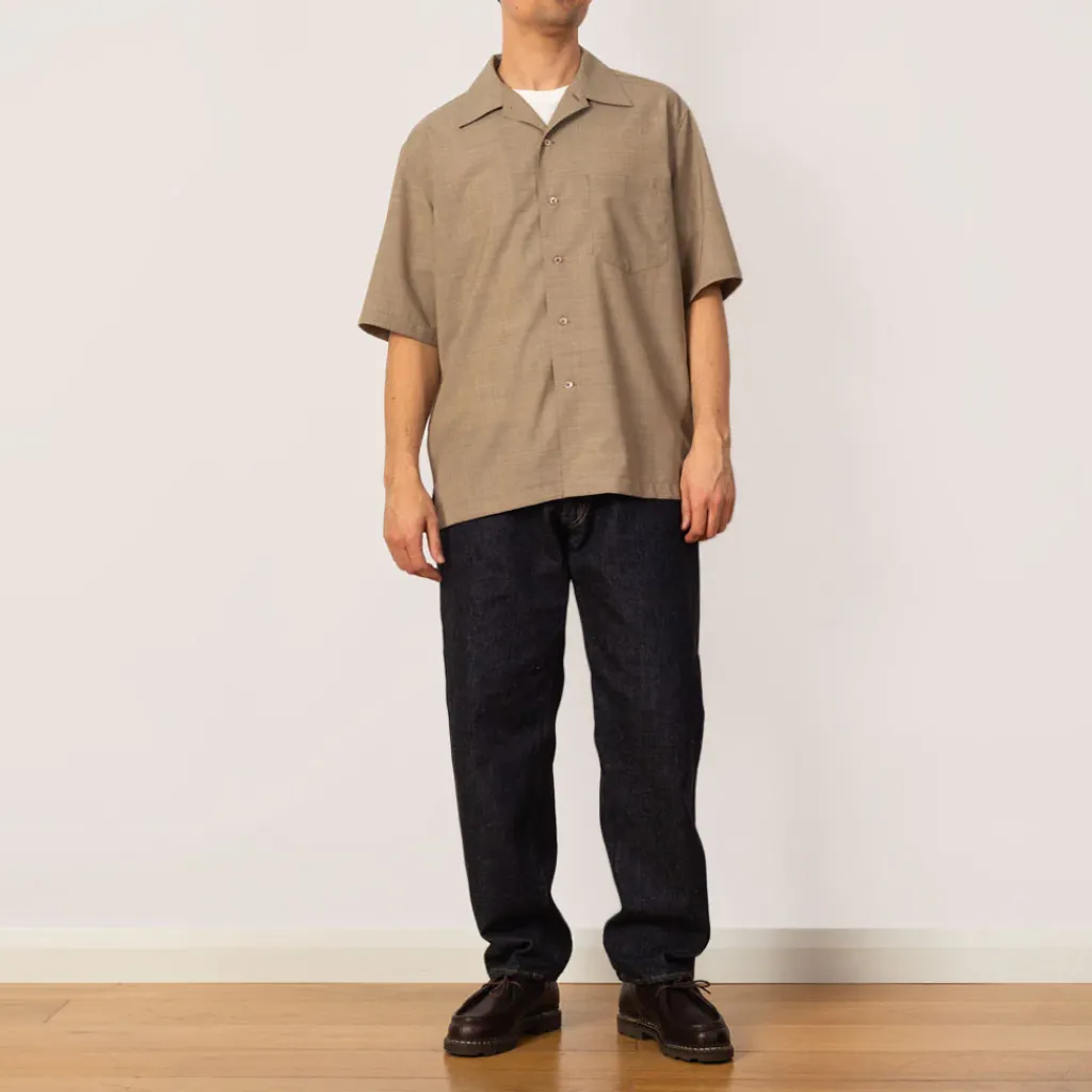 Shirts|Auralee Half Sleeved Shirt - Light Brown