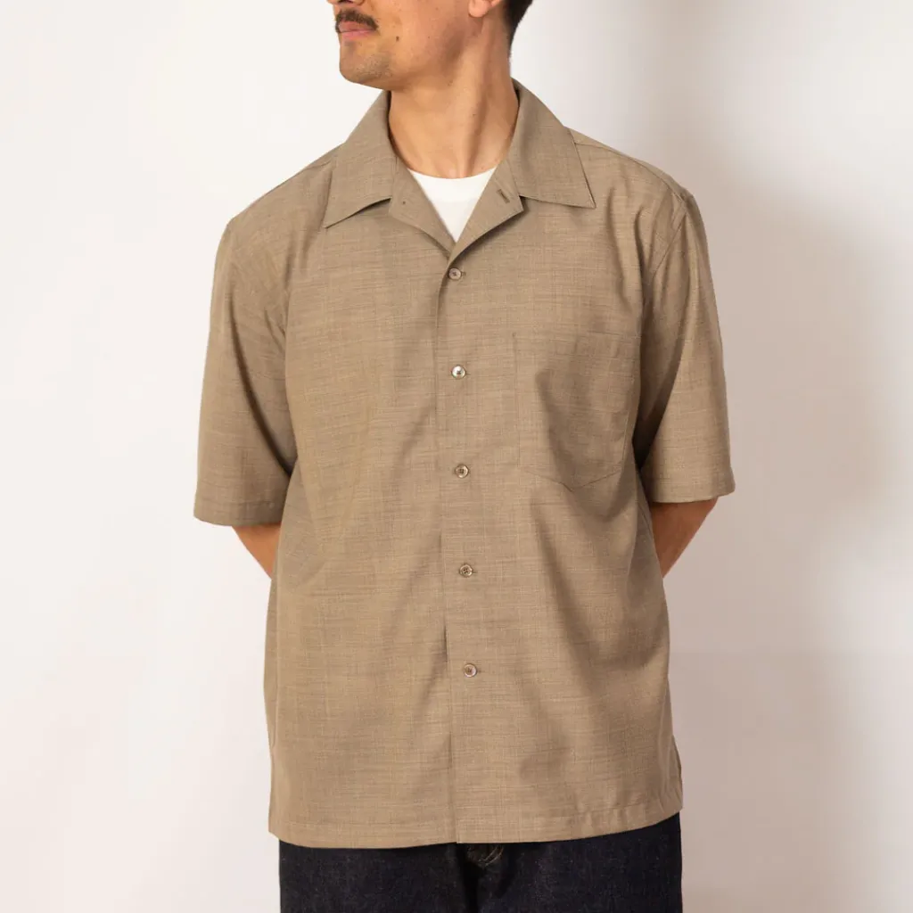 Shirts|Auralee Half Sleeved Shirt - Light Brown