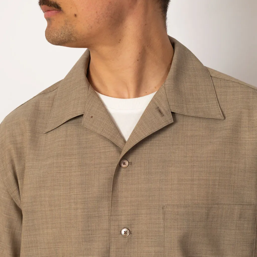 Shirts|Auralee Half Sleeved Shirt - Light Brown