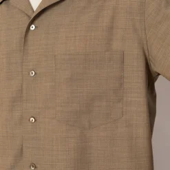Shirts|Auralee Half Sleeved Shirt - Light Brown