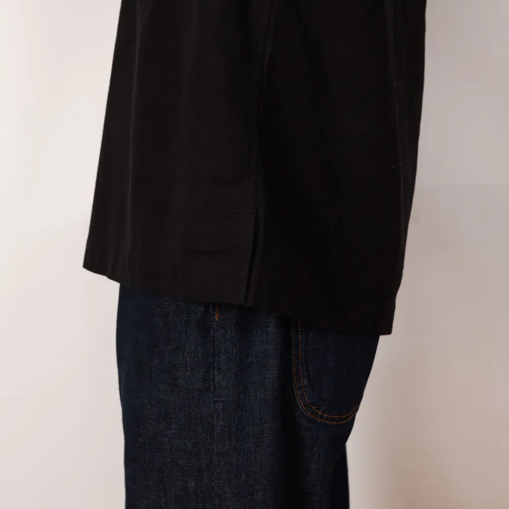 Shirts|MHL By Margaret Howell Half Zip Pull On Shirt - Black