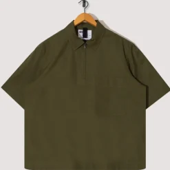 Shirts|MHL By Margaret Howell Half Zip Pull On Shirt - Grass