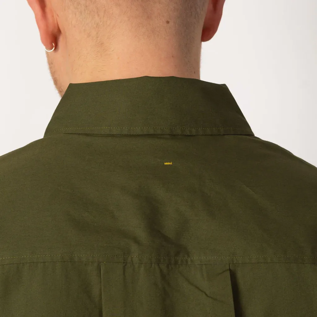 Shirts|MHL By Margaret Howell Half Zip Pull On Shirt - Grass
