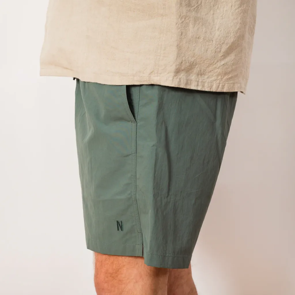 Shorts|Norse Projects Hauge Recycled Nylon Swimmer - Aluminium Petrol