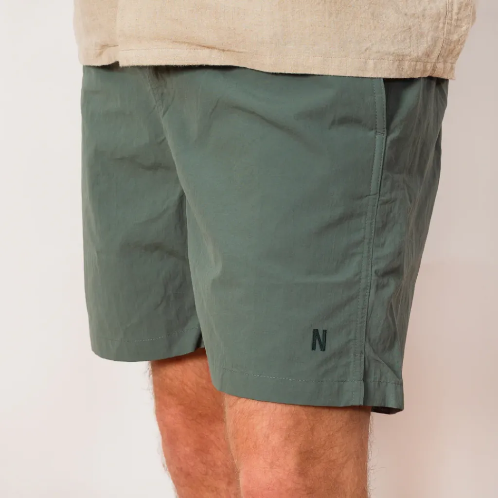 Shorts|Norse Projects Hauge Recycled Nylon Swimmer - Aluminium Petrol