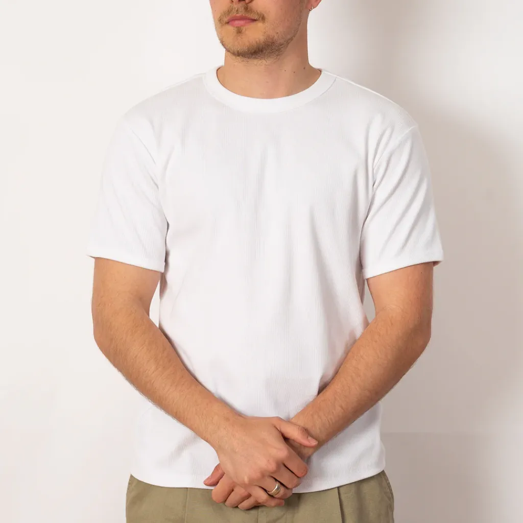 T-Shirts|Healthknit Heavyweight Rib Crew S/S - Off White
