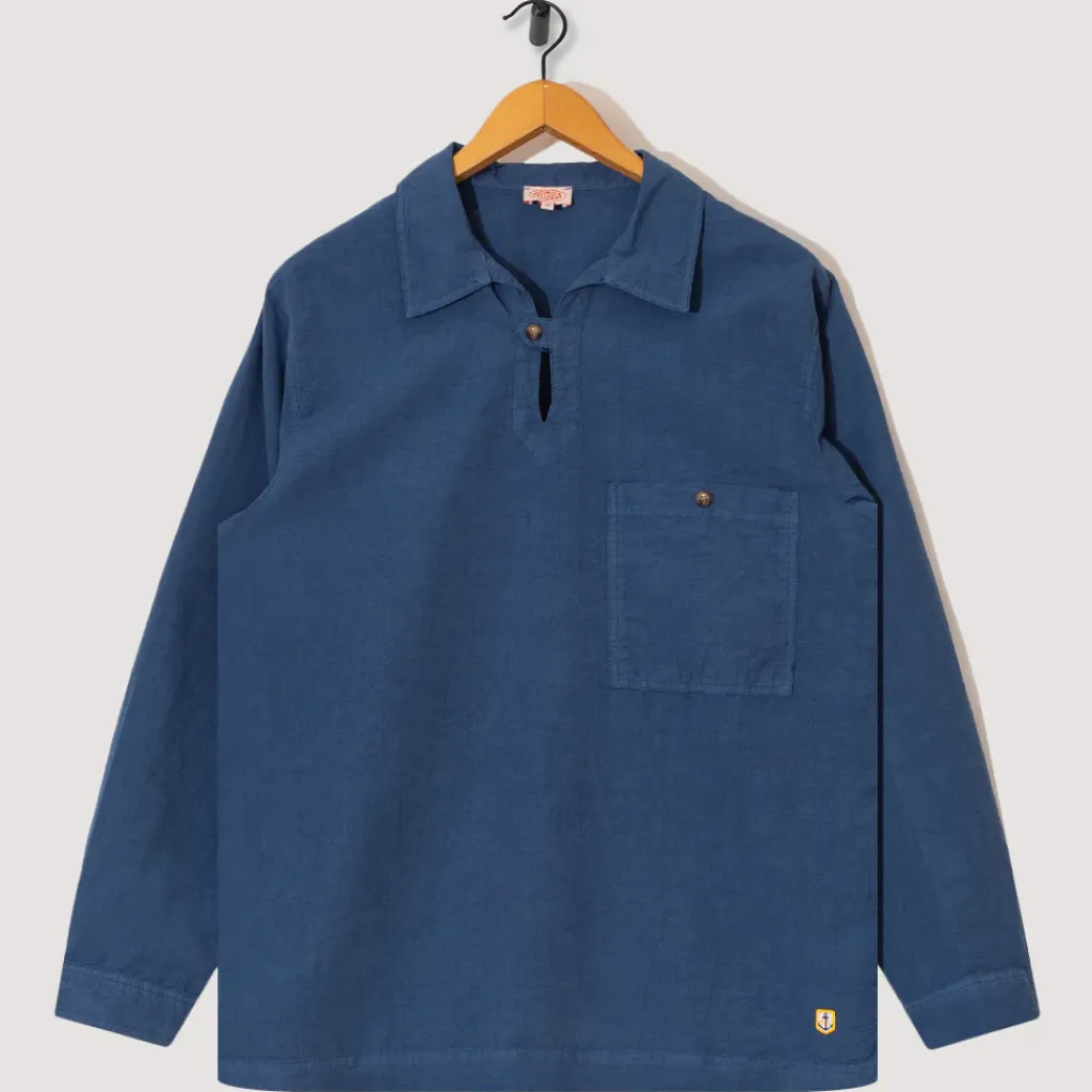 Shirts|Armor Lux Heritage Linen Smock - Obscure Blue