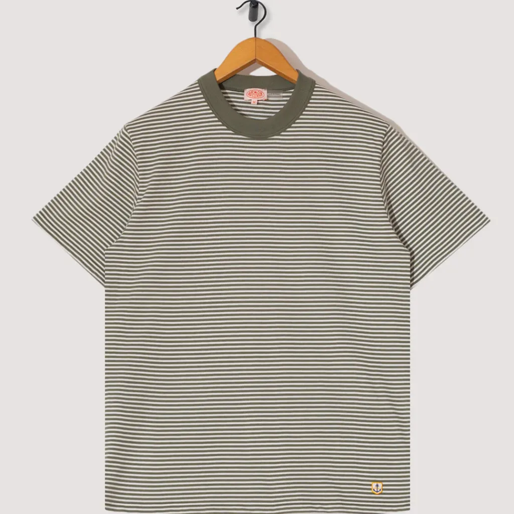 T-Shirts|Armor Lux Heritage Striped Tee - Orto/Milk