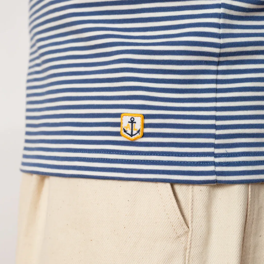 T-Shirts|Armor Lux Heritage Striped T-Shirt - Obscure/Milk