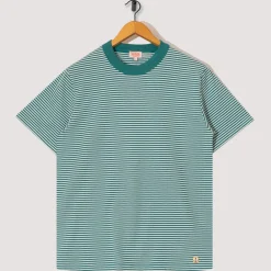 T-Shirts|Armor Lux Heritage Striped T-Shirt - Deep Jungle/Milk