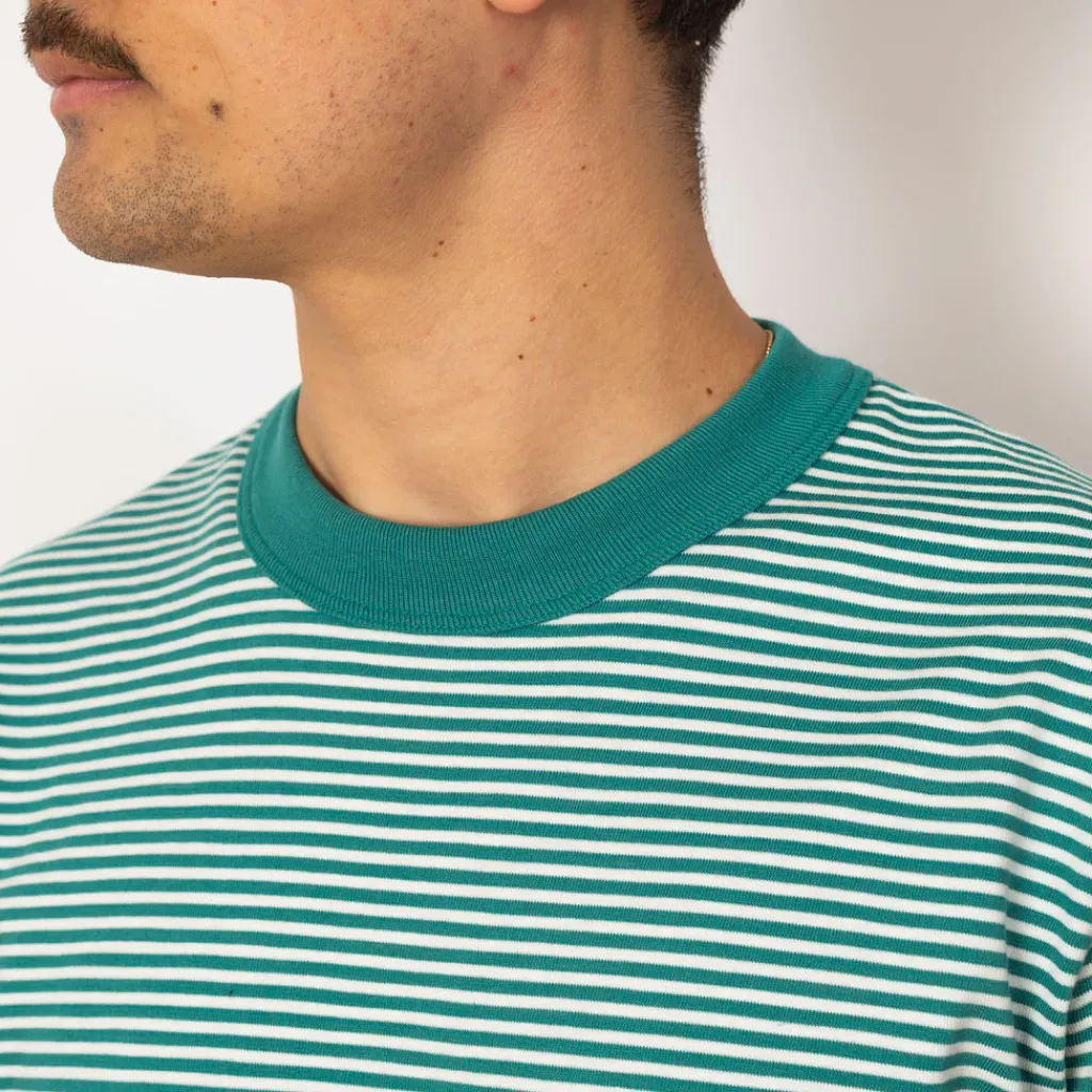 T-Shirts|Armor Lux Heritage Striped T-Shirt - Deep Jungle/Milk
