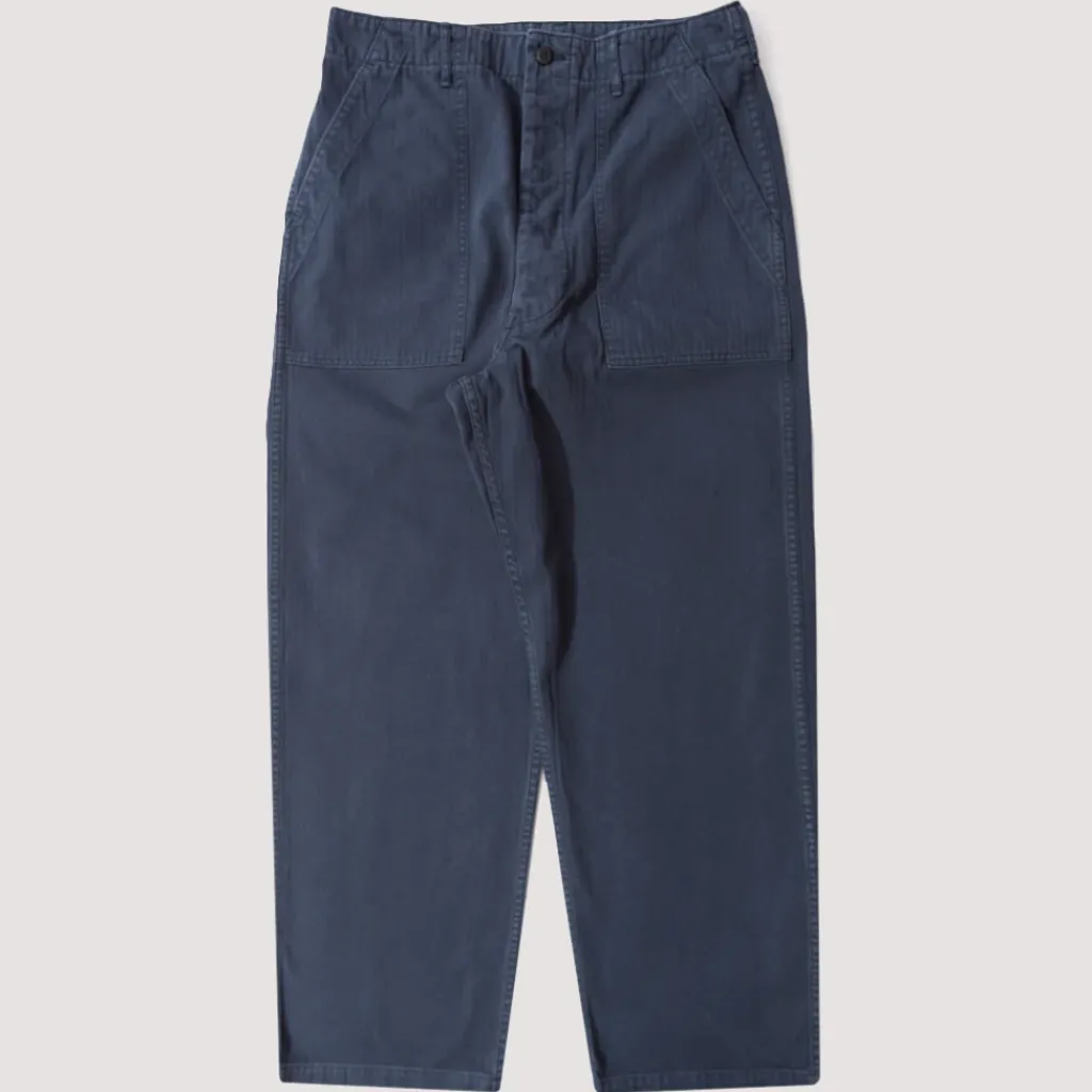 Trousers|OrSlow Herringbone Fatigue Pants - Navy