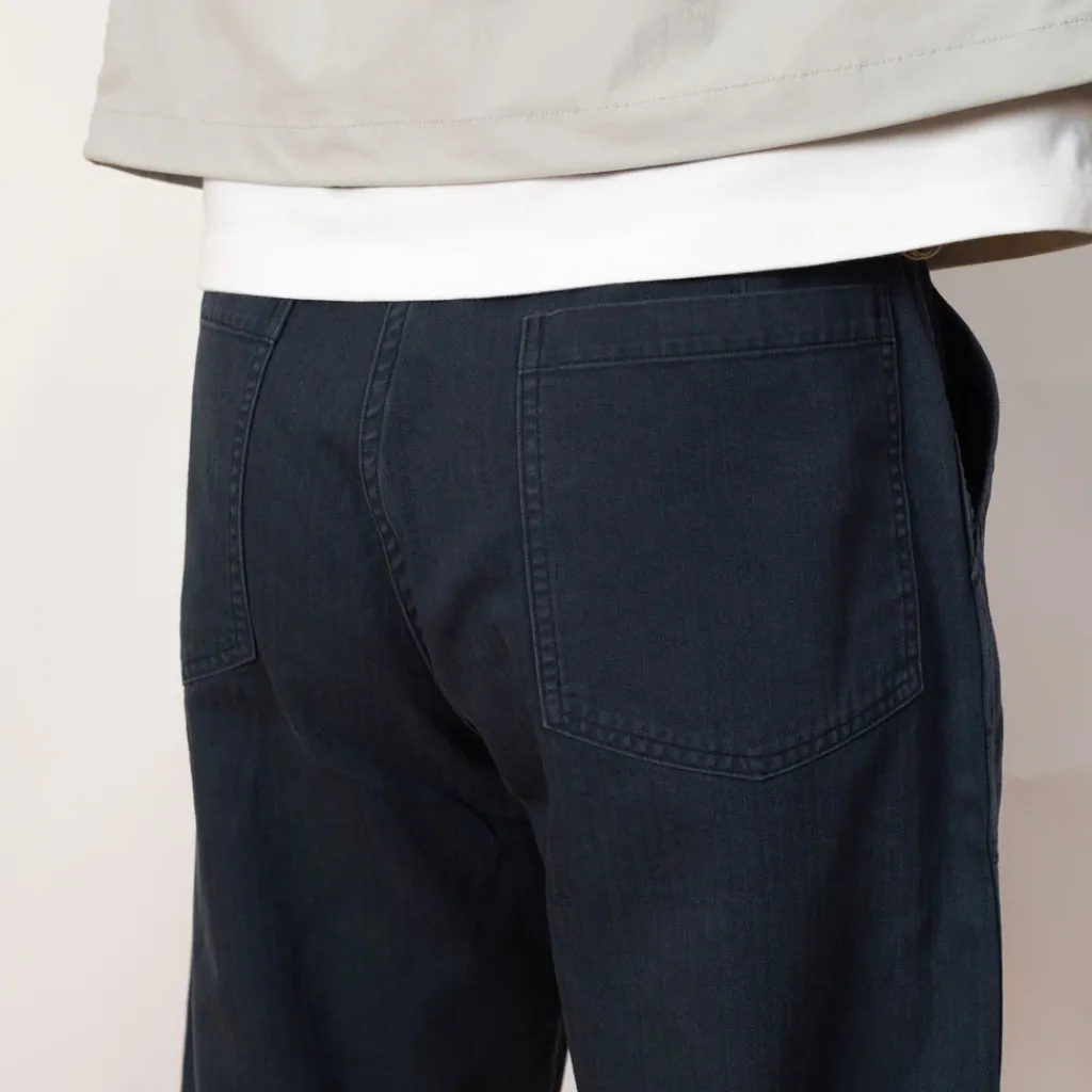 Trousers|OrSlow Herringbone Fatigue Pants - Navy